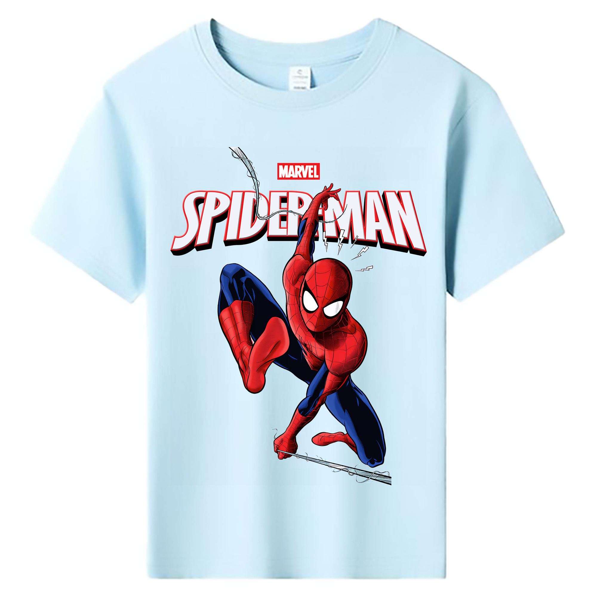 （画像用） Spider Man スパイダーマン 綿100％キッズTシャツ（フロントプリント）